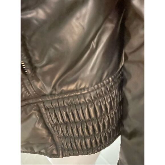 Belstaff Black Shiny Bomber Puffer Women’s Jacket Side Zip Pockets SZ IT44 US 12 - Picture 9 of 12